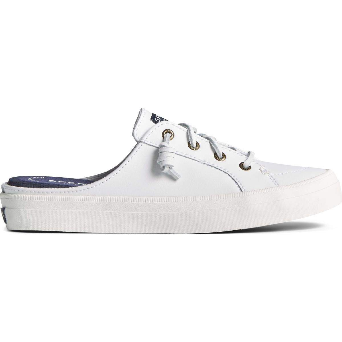 Women's Sperry Crest Vibe Leather Mule Sneaker White, Size 5M | Sperry (US)
