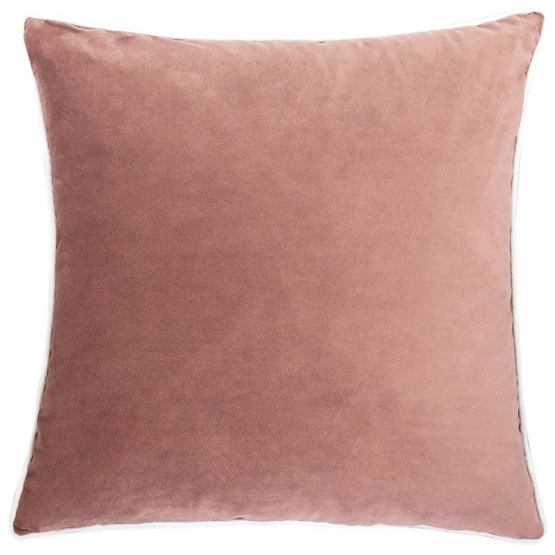 Homey Cozy Skylar 20" Square Velvet Decorative Throw Pillow in Blush Pink - Walmart.com | Walmart (US)