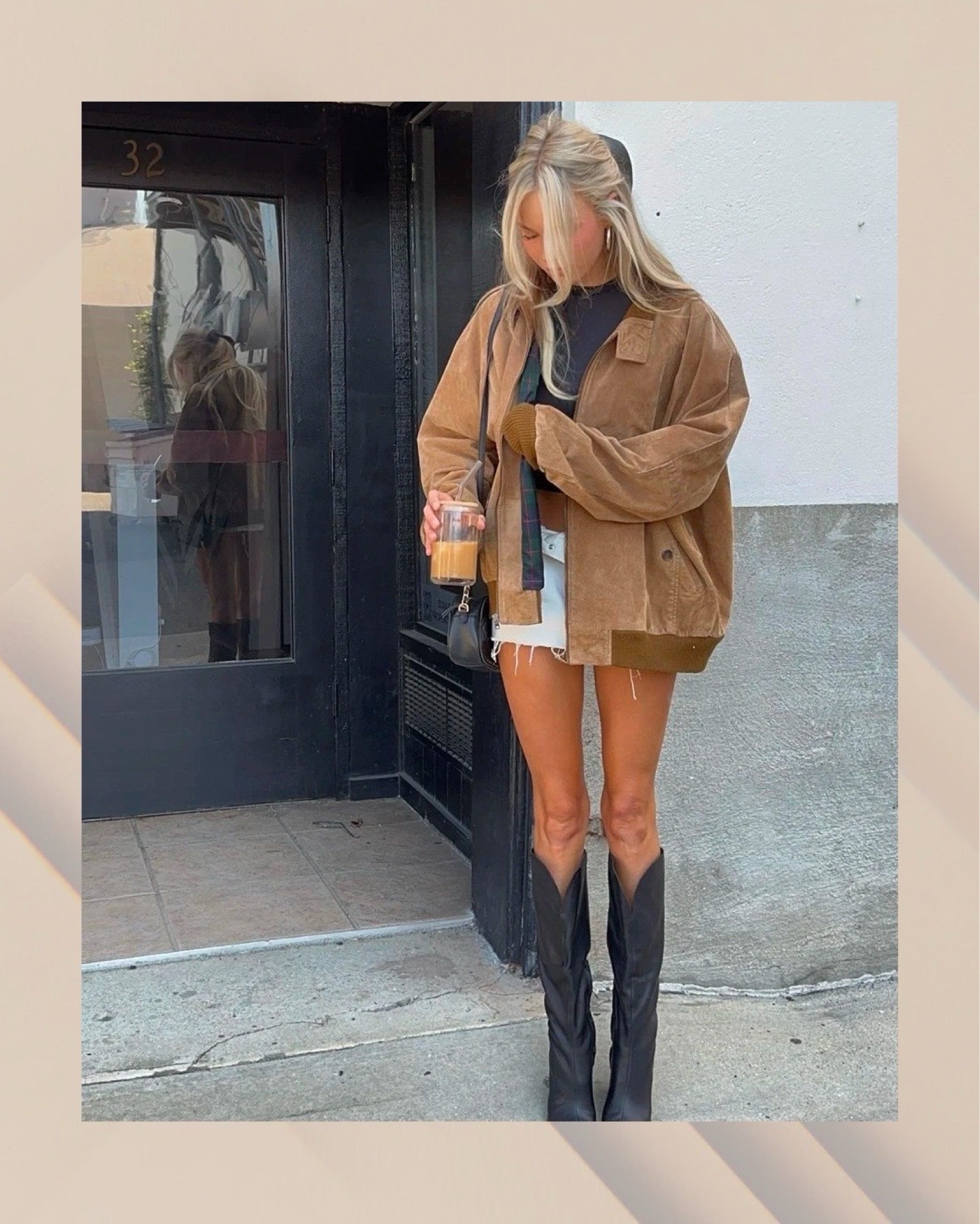 A Suede Jacket Is The Perfect Autumnal Outfit Topper - As we straddle in between seasons, the importance of a versatile layering device becomes even more essential. This influencer embraces the change in seasons with a suede jacket. The simple addition helps to transition her mini skirt and crop top into the fall weather. The soft, velvety texture of suede is undeniably cozy and the earthy colorways that these jackets typically come in tend to complement the autumnal vibes. To finish off this transitional ensemble, just don your favorite pair of tall leather boots and you are ready to go. // Continue reading on TheCoolHour.com

#LTKstyletip #LTKSeasonal