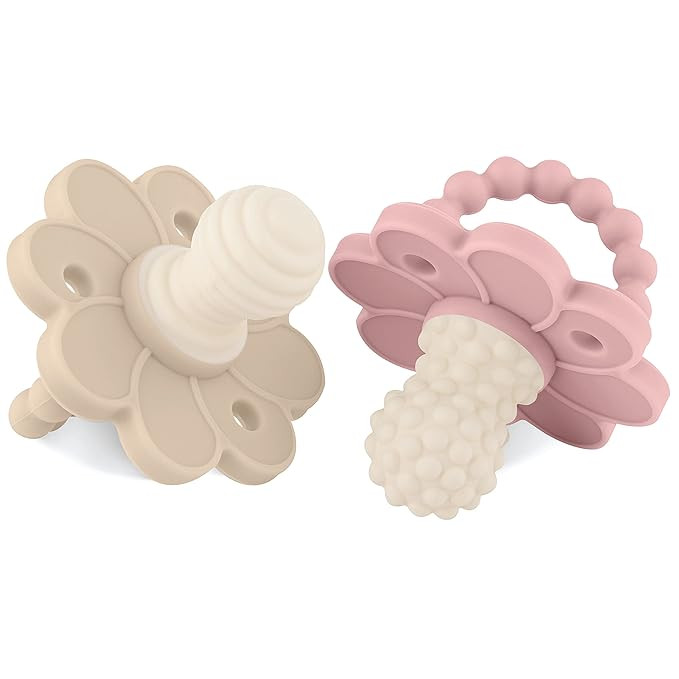 SoothiPop (2 Pack) 3 Month+ Silicone Pacifier Shaped Baby Teething Toy - Freezable & Chewable Bab... | Amazon (US)