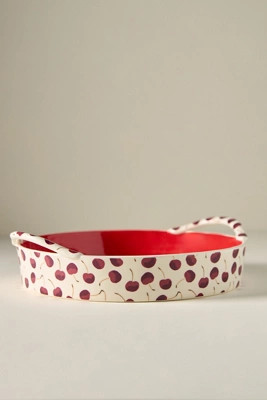 Berry Icon Handpainted Stoneware Pie Dish | Anthropologie (US)