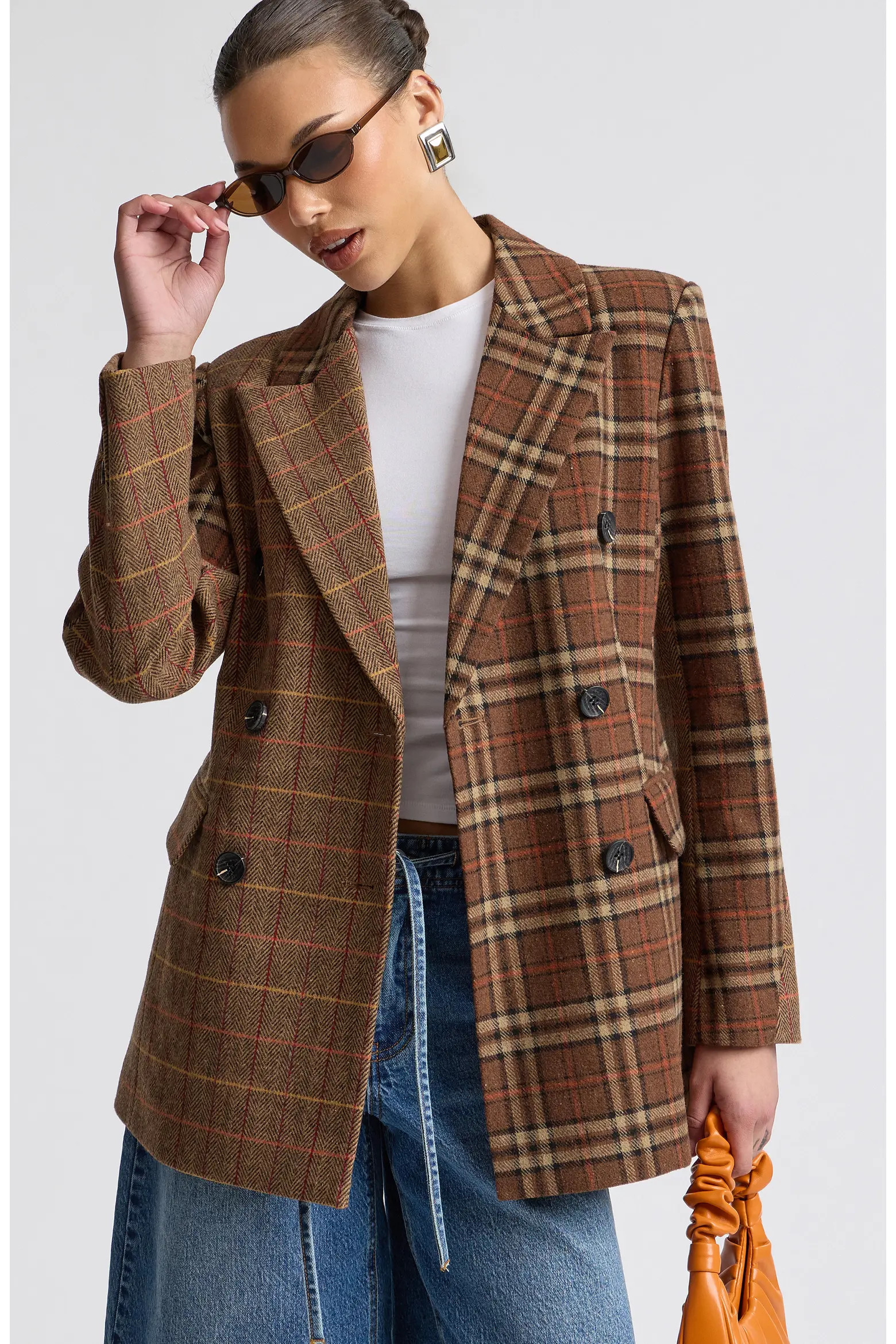 Mixed Plaid Hourglass Jacket (Women) | Nordstrom | Nordstrom