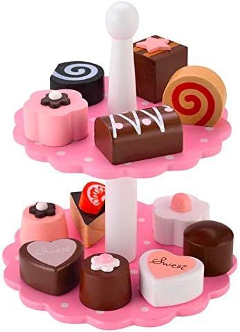 Wooden Dessert Play Set for Kids, Pretend Play Food Sets for Birthday Party ,Great for 3, 4, 5, and  | Amazon (US)