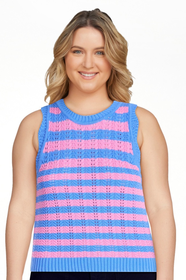 Free Assembly Women's Crochet Cotton Racerback Tank Top, Lightweight, Sizes XS-XXL | Walmart (US)