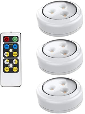 Brilliant Evolution LED Puck Light 3 Pack with Remote | Wireless LED Under Cabinet Lighting | Und... | Amazon (US)