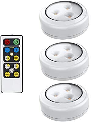 Brilliant Evolution LED Puck Light 3 Pack with Remote | Wireless LED Under Cabinet Lighting | Und... | Amazon (US)