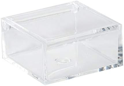 Hammont Clear Acrylic Boxes - 2 Pack - 3.94"x3.94"x2.36" - Small Lucite Boxes for Gifts, Weddings... | Amazon (US)