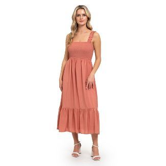 August Sky Women's Smocked Midi Dress | Target