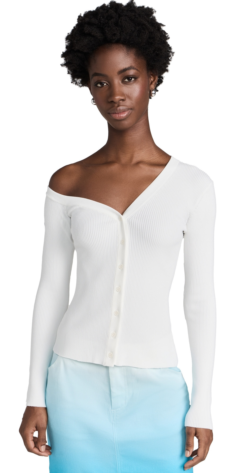 STAUD Craftsman Sweater Ivory S | Shopbop