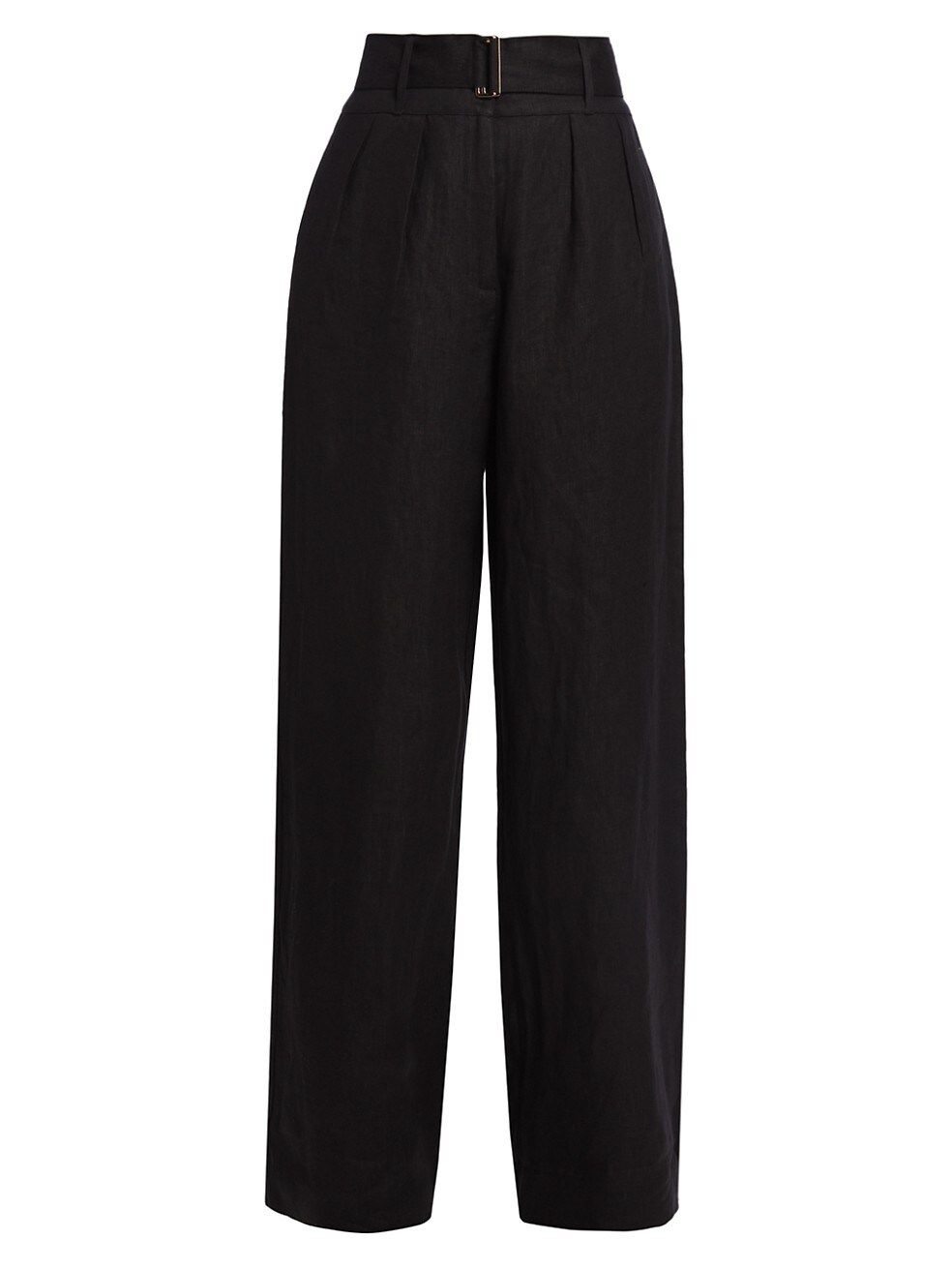 Alina Belted Pleated Linen Wide-Leg Pants | Saks Fifth Avenue