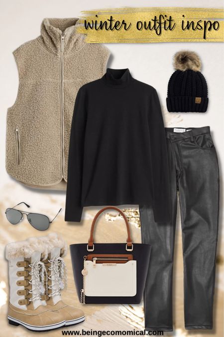 Winter outfit inspo | outfit ideas | outfit formulas | work outfit | winter winter boots | winter coats | winter fashion | leather pants outfit | vest outfit | Abercrombie leather pants 

#LTKSale #LTKstyletip #LTKSeasonal