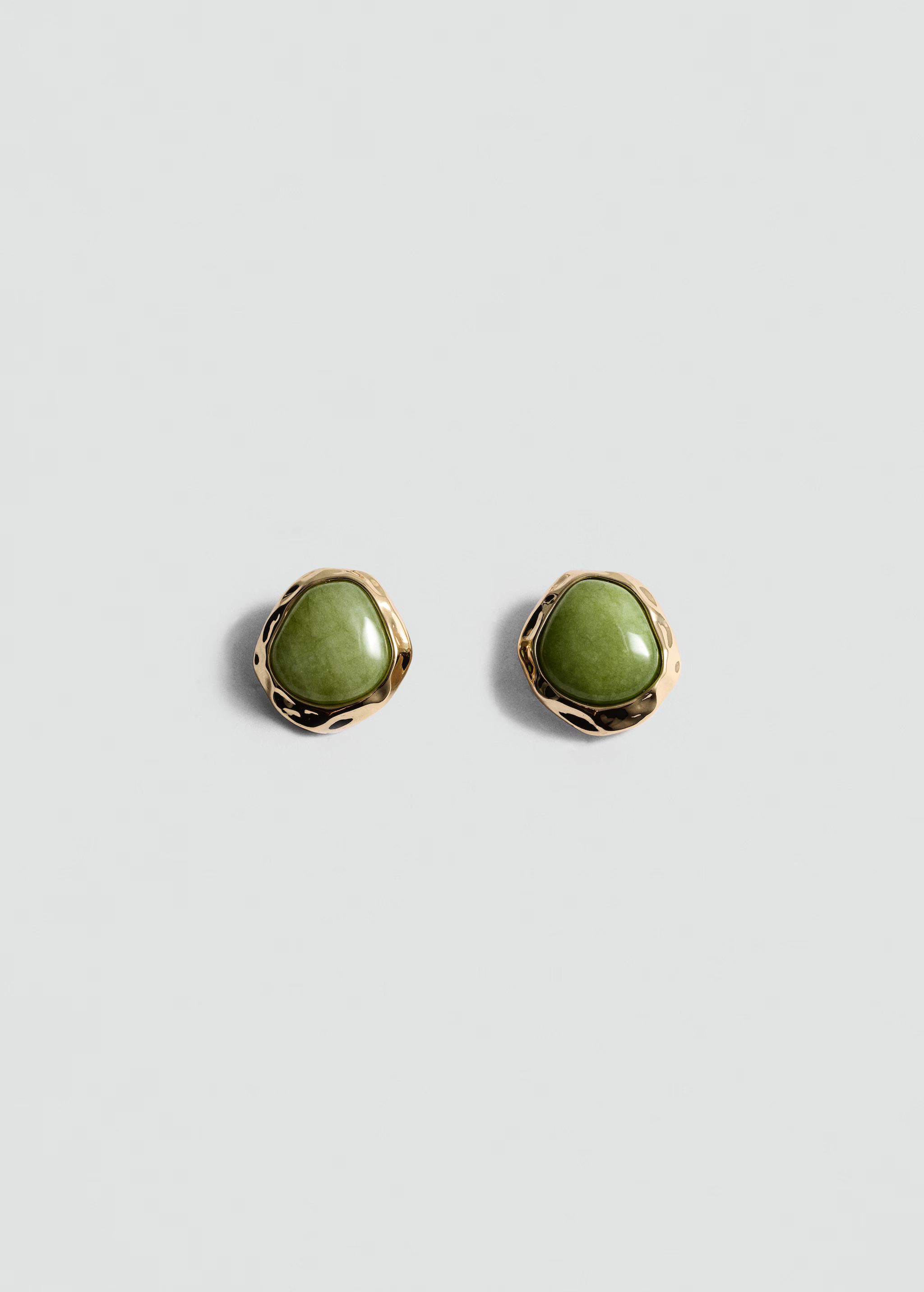 Asymmetrical round stone earrings - Woman | MANGO USA | MANGO (US)