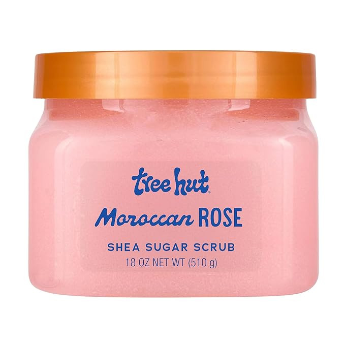 Tree Hut Moroccan Rose Shea Sugar Scrub, Exfoliating & Hydrating Body Scrub with Shea Butter & Es... | Amazon (US)