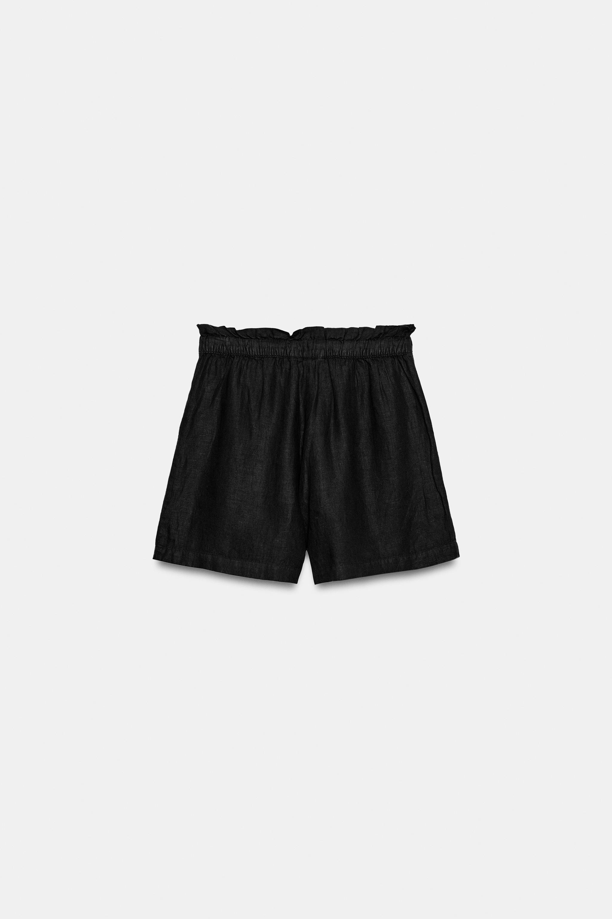 100% LINEN SHORTS ZW COLLECTION | Zara US