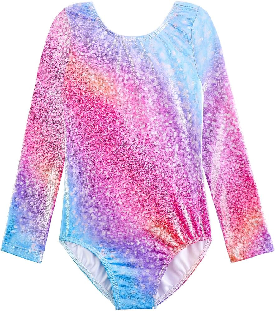Belovance Gymnastics Leotards for Girls Dance Outfits Long Sleeves Tumbling Bodysuits Sparkly Rai... | Amazon (US)