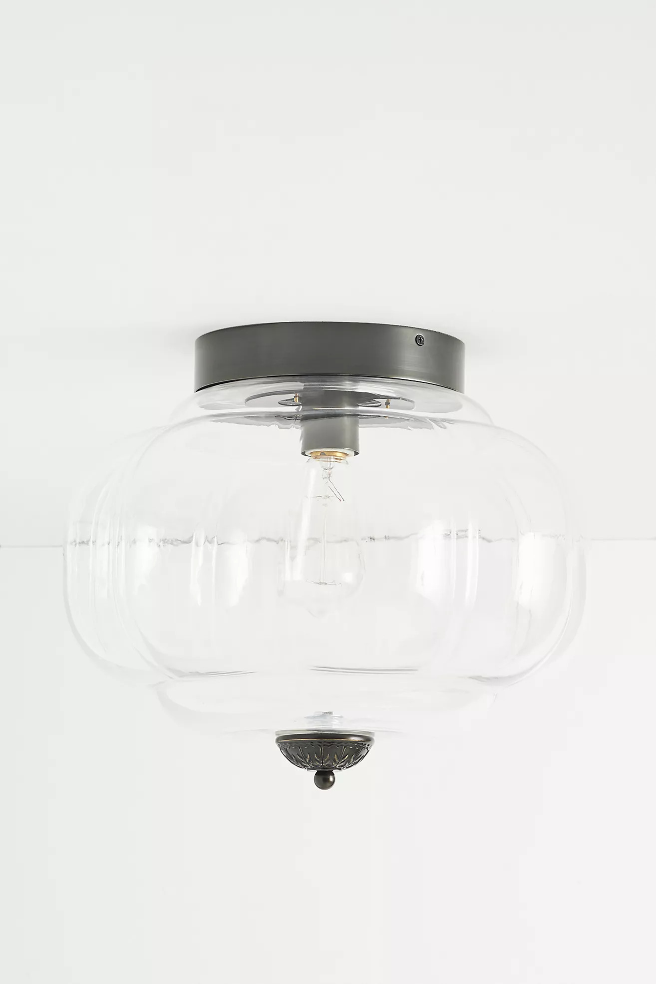 The Eloise Scallop Milk Glass Flush Mount Ceiling Light | Anthropologie (US)