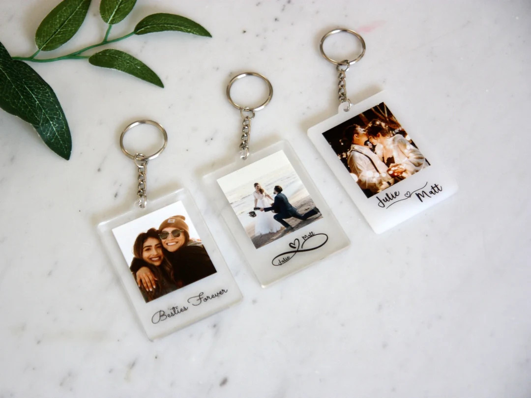 Custom Photo Keychain Personalized Photo Keychain Anniversary Gift Gift for Him Gift for Her Chri... | Etsy (US)