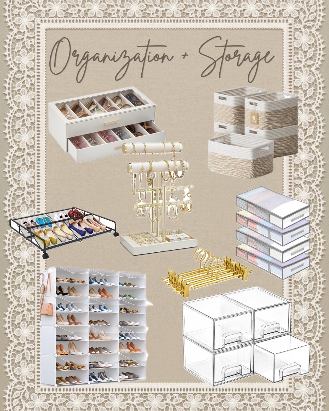 Closet refresh mode: ON. 🩰✨

Say goodbye to clutter with these gorgeous aesthetic organization and storage essentials. Perfect for elevating your closet, bedroom, or vanity setup while keeping everything in its place.

I’m especially obsessed with the gold jewelry tower and the stackable sunglasses drawers! 👇

#LTKootd #LTKgrwm #LTKdayinmylife