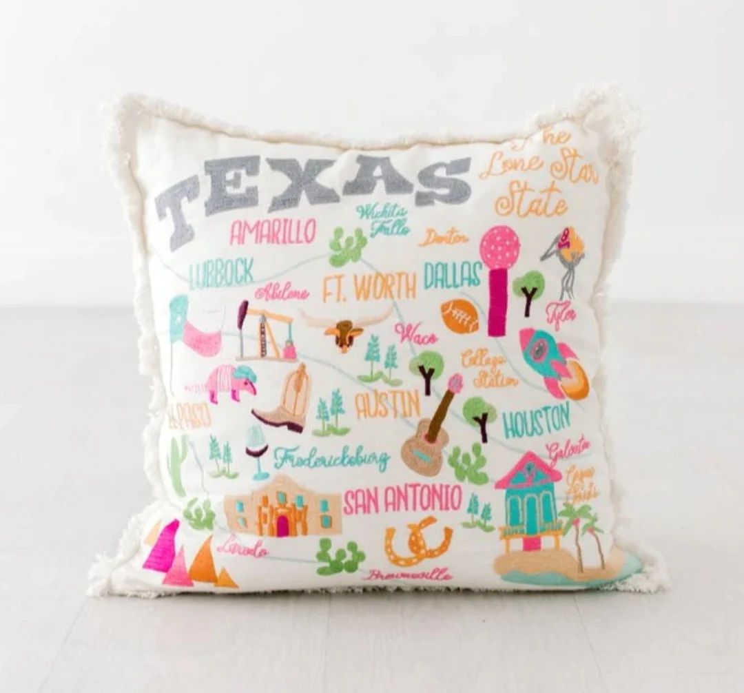 Texas Favorites Pillow with Insert | Etsy (US)