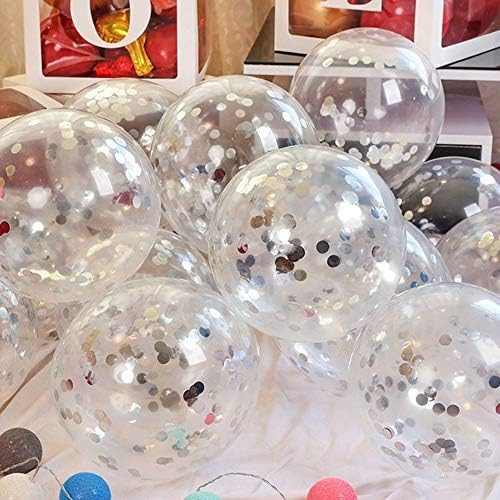 Party Balloons 12inch 50 Pcs Latex Confetti Balloons Birthday Balloons Party Decoration Wedding B... | Amazon (US)