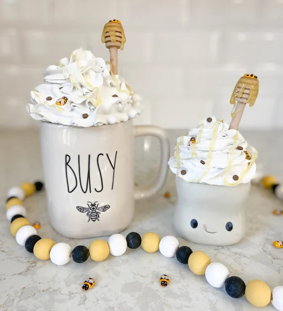 FAUX HONEY Bee Whipped Cream Mug TOPPER  Topper Only  Mug | Etsy | Etsy (US)