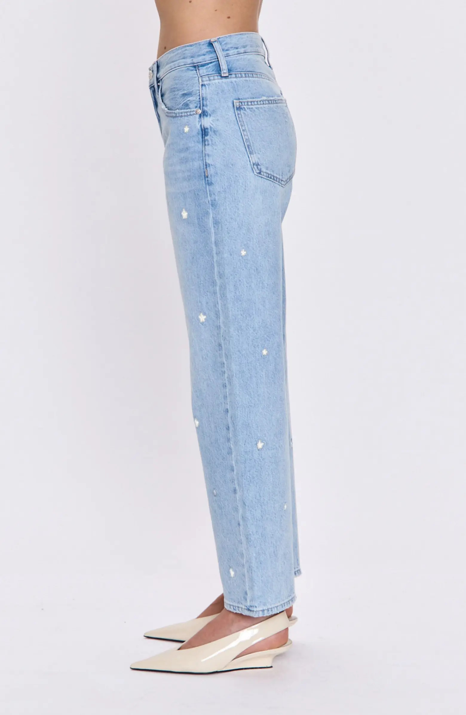 Lexi Distressed Crop Barrel Jeans | Nordstrom