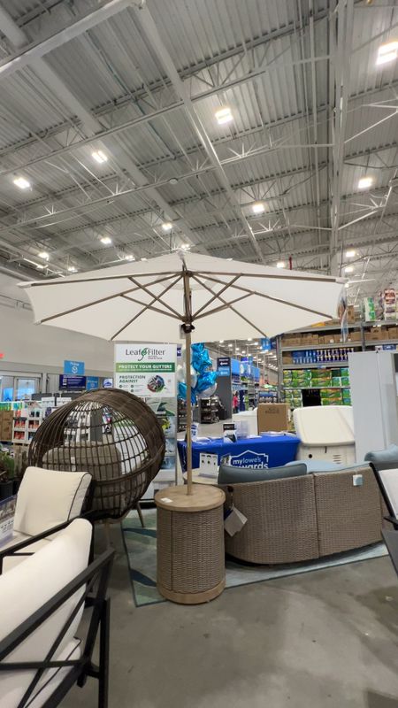 Umbrella base table at Lowe’s. Looks wayyy better in person than on website.

#LTKparties #LTKVideo #LTKhome
