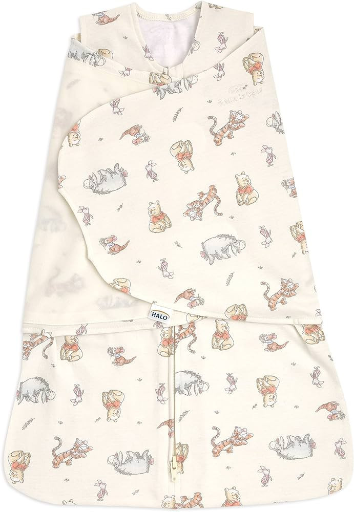 HALO Disney 100% Cotton Sleepsack Swaddle, 3-Way Adjustable Wearable Blanket, TOG 1.5, Winnie Fro... | Amazon (US)