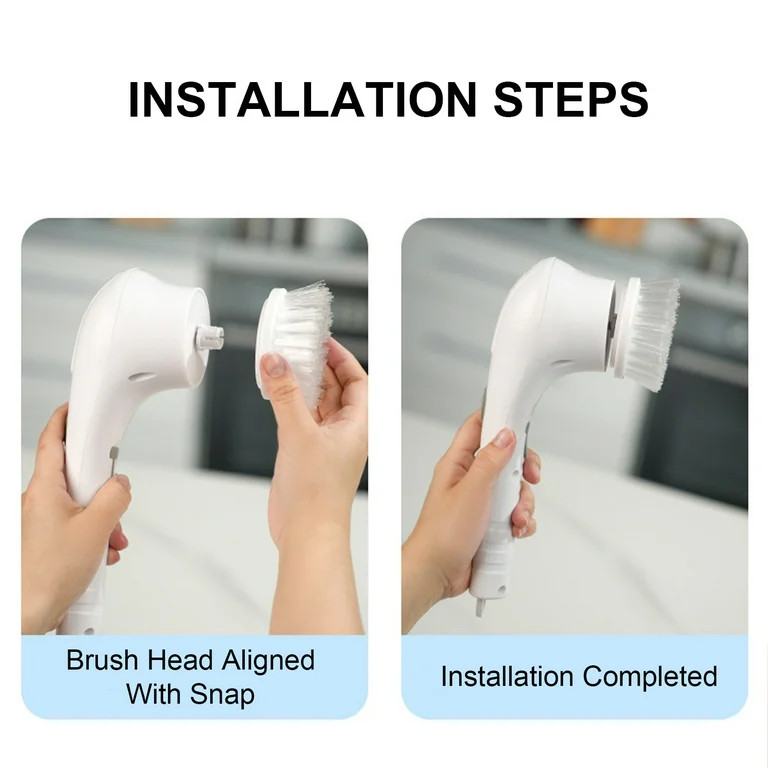 Tahtuvzn Cleaning Gadgets Electrical Rechargeable Tools Grout Brush with 5 Heads for Bathroom Wal... | Walmart (US)