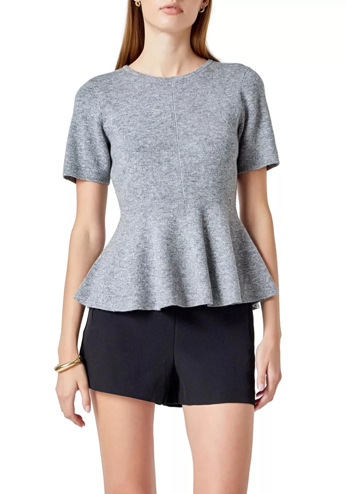 Wool Blend Peplum Sweater Knit Top | Belk