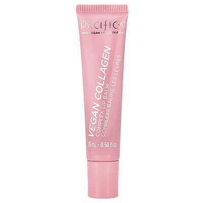 Pacifica, Vegan Collagen, Complex Lip Balm, Vanilla Cupcake Pink Shimmer, 0.5 fl oz (15 ml) | iHerb