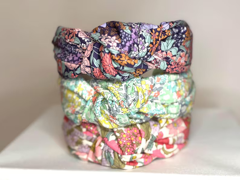 Liberty of London Pretty Floral Collection of Knotted Headbands for Women and Children. | Etsy (Global)
