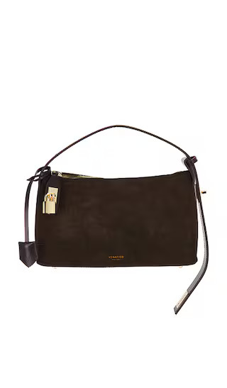 Suede Hobo Bag in Espresso & Gold | Revolve Clothing (Global)
