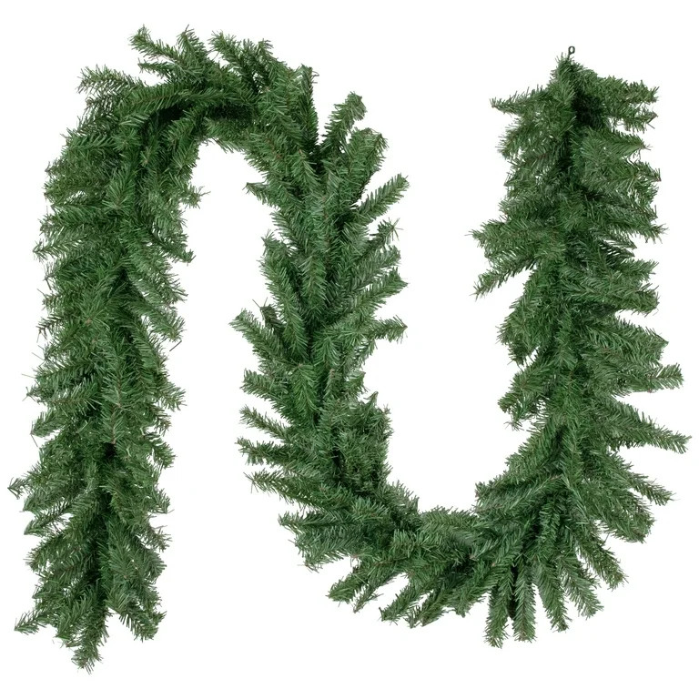 Northlight 9' x 12" Unlit Canadian Pine 2-Tone Artificial Christmas Garland | Walmart (US)