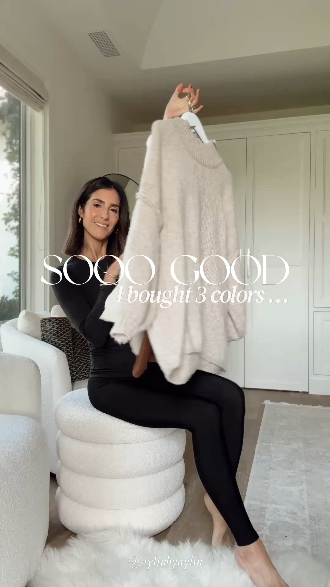 This sweater is soo good I bought it in 3 colors! I’m just shy of 5-7” wearing the size small, runs naturally oversized. My fleece leggings are a must have during this time of year and my mini Uggs are high risk of selling out! Currently in full stock ✨

#LTKSeasonal #LTKStyleTip