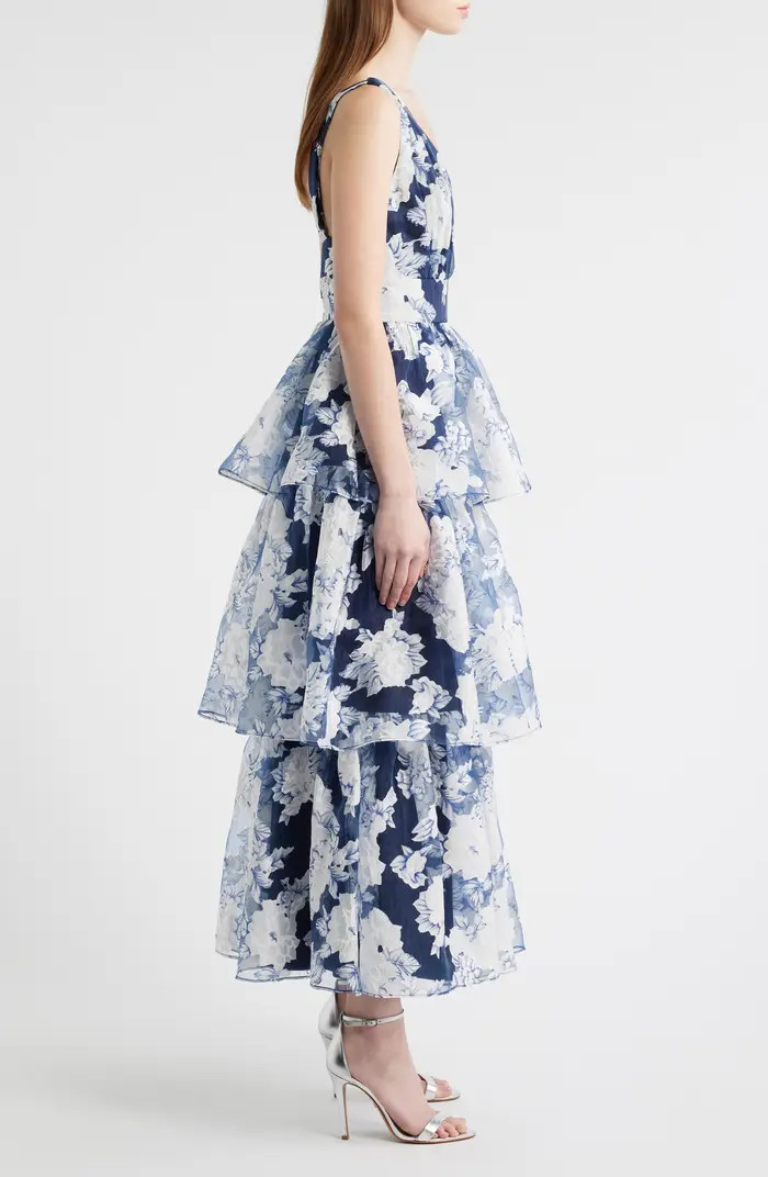 Vallia Floral Tiered Gown | Nordstrom