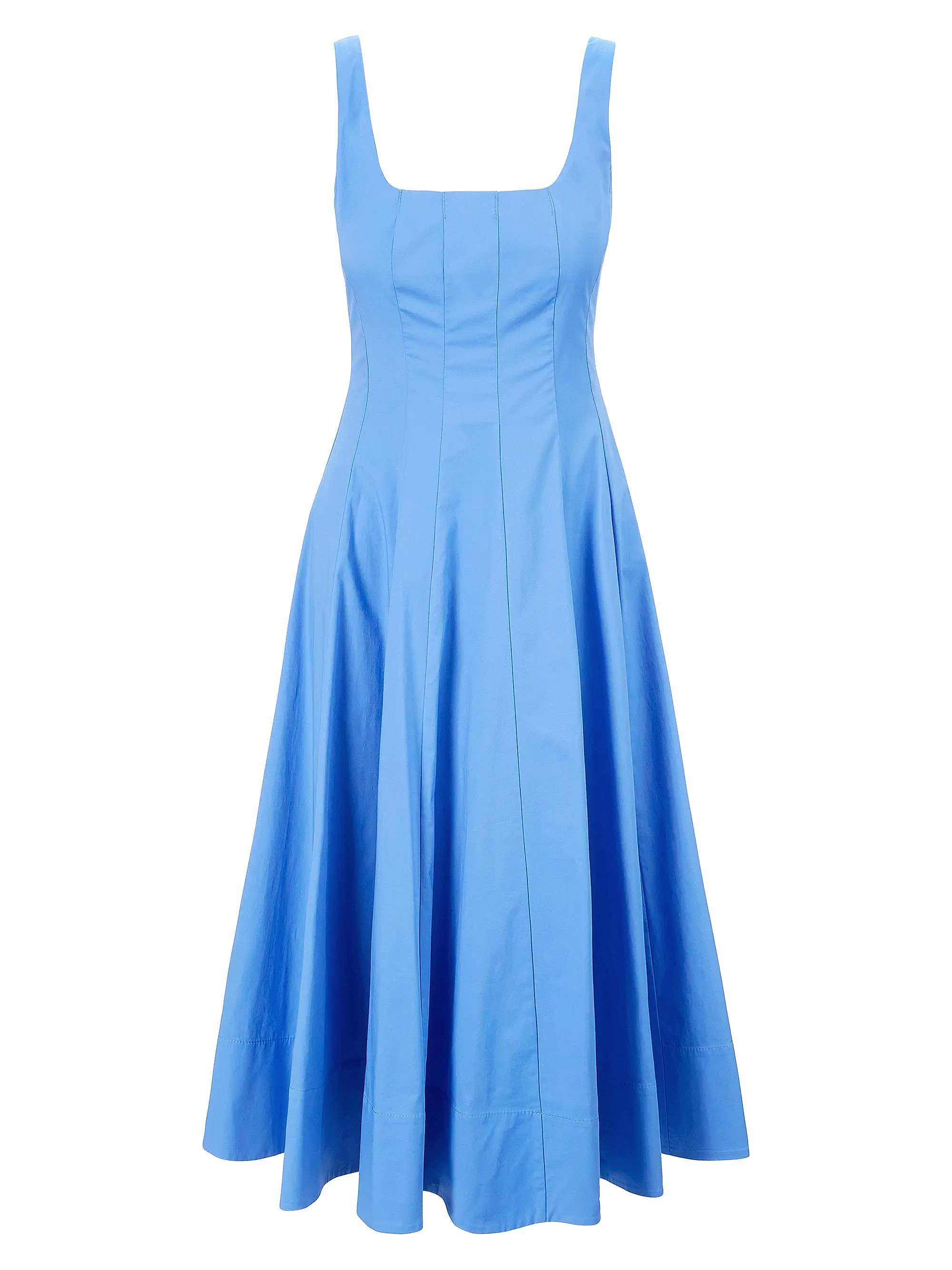 Wells Stretch-Cotton Sleeveless Fit & Flare Midi-Dress | Saks Fifth Avenue