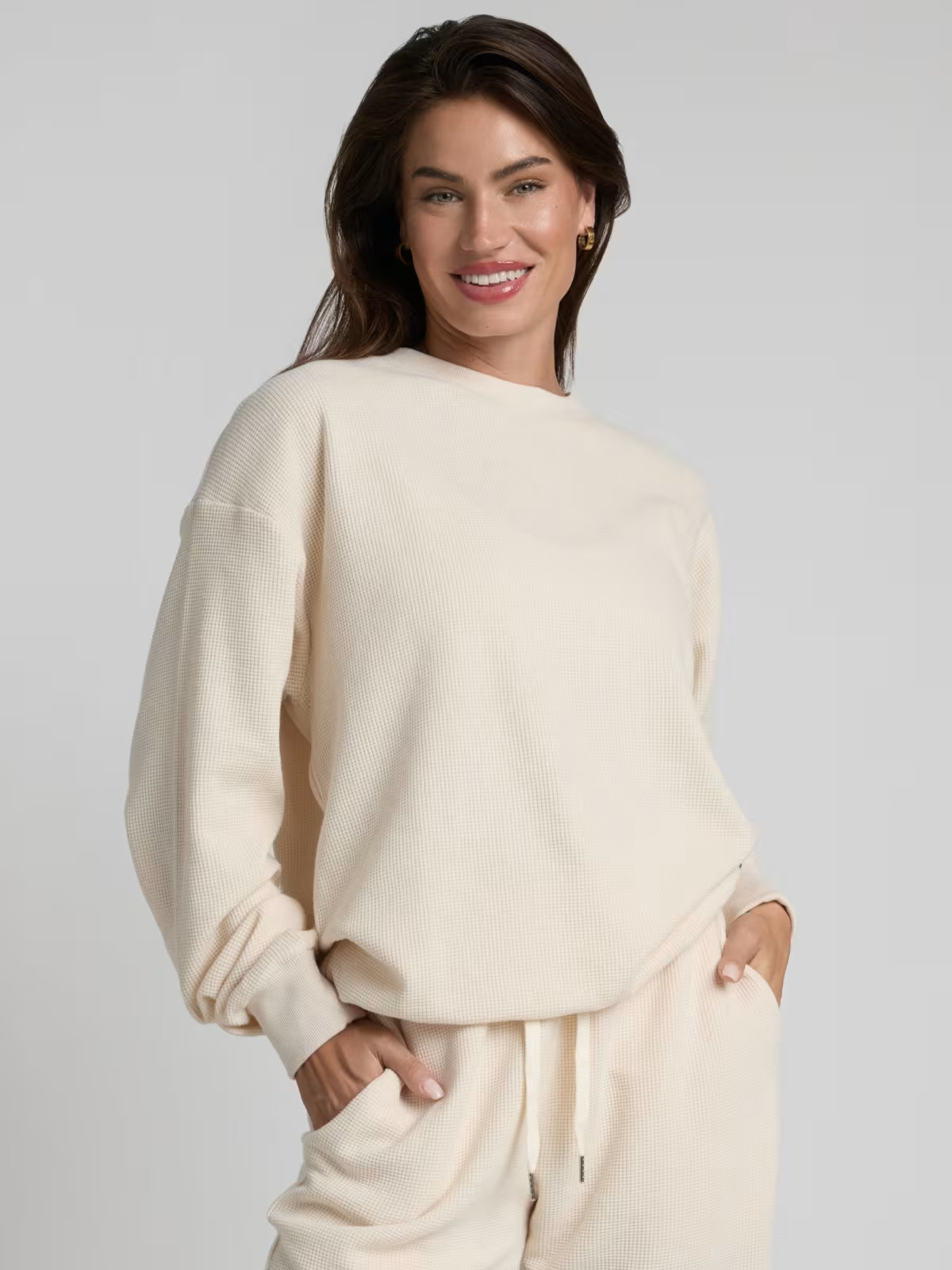 Waffle Lounge Long Sleeve | Waffle Knit Long Sleeve Shirt | Comfrt | Comfrt