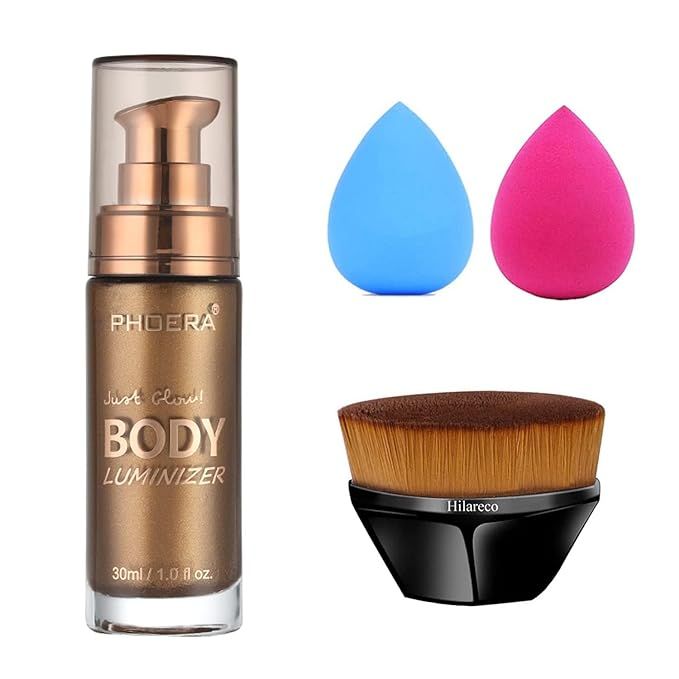 PHOERA Body Shimmer Luminizer, Waterproof Moisturizing and Glow For Face & Body, Radiance All In ... | Amazon (US)