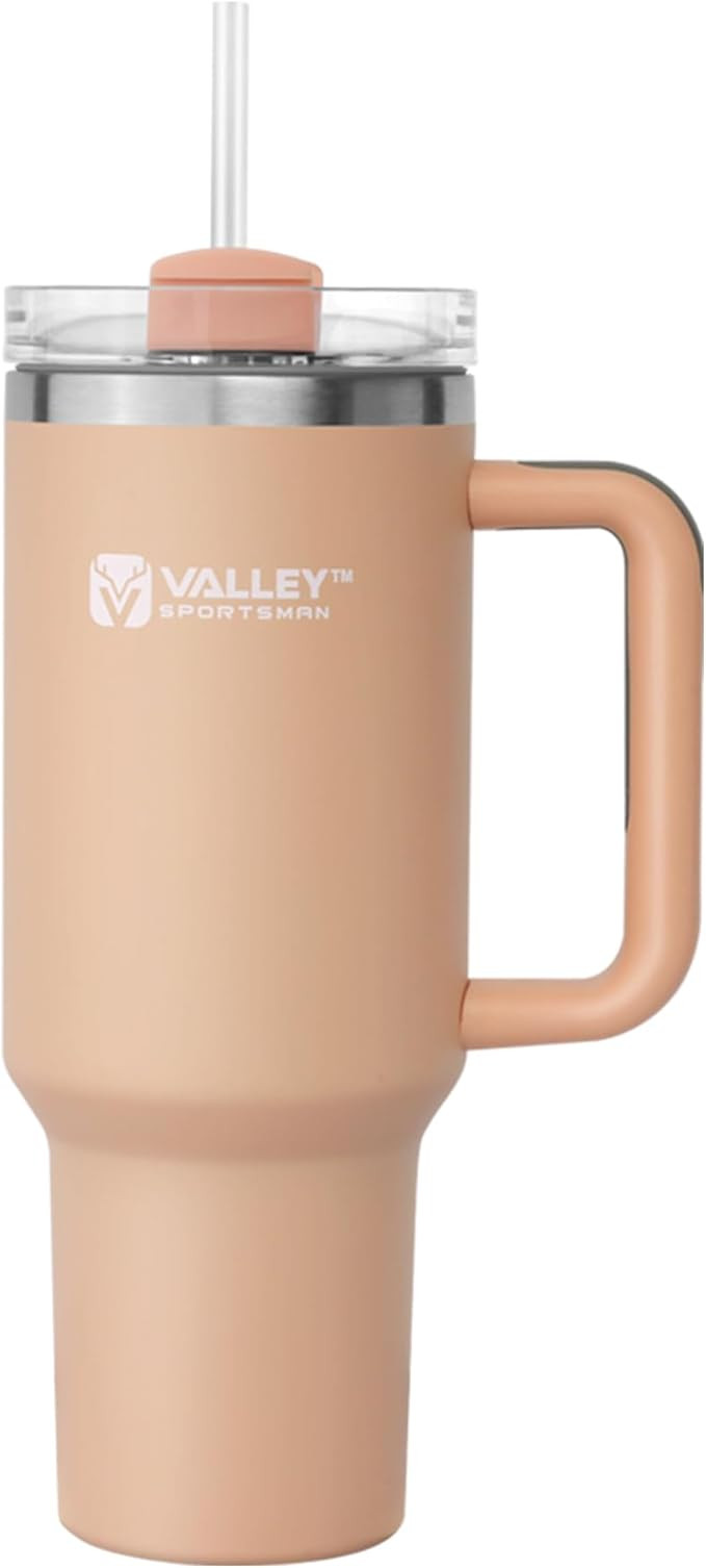 40 oz Stainless Steel Tumblers with Handle, Spill-proof Lid and Straw, Double-Walled Insulated, B... | Amazon (US)