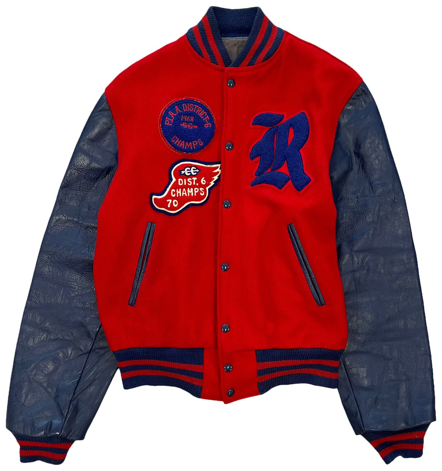 Vintage Varsity Letterman Jacket 'Red/Blue' | GOAT