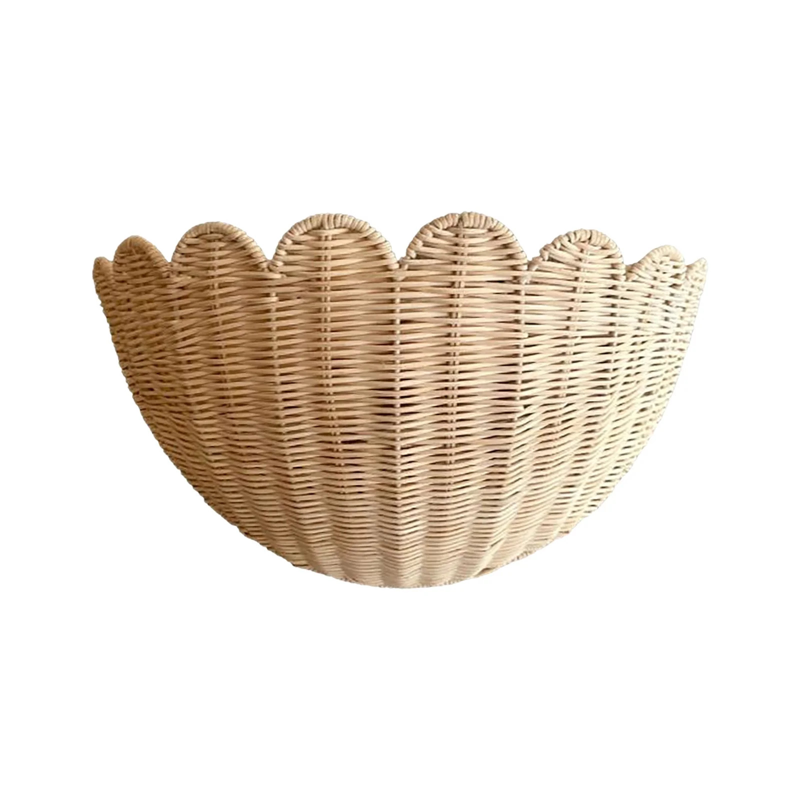 Wall Decor Scalloped Wicker Basket The Original Hand Woven Wall Hanging Basket | Walmart (US)