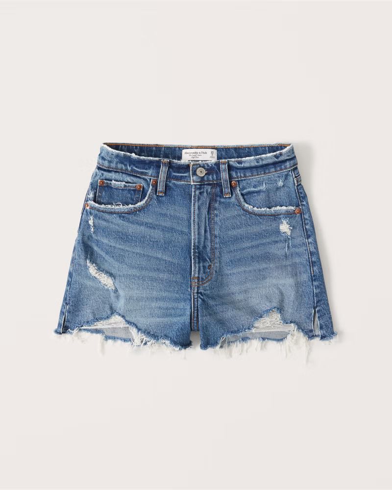 High Rise Cutoff Shorts | Abercrombie & Fitch (US)