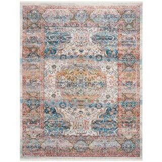 Vintage Persian 9 ft. x 12 ft. Beige/Blue Oriental Distressed Area Rug | The Home Depot