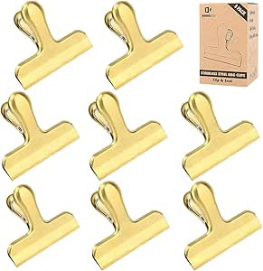 Pack of 8 Bag Clips, Stainless Steel and Heavy Duty Metal Bag Clip,Tightly Seals Chip, Coffee, Br... | Amazon (US)