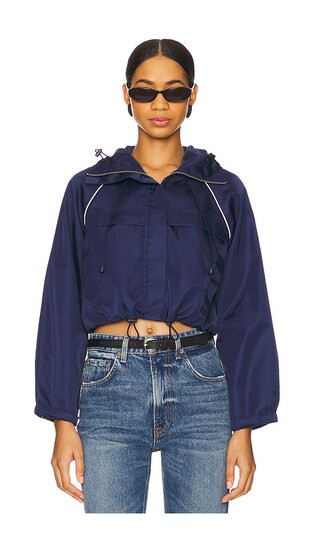 Nylon Windbreaker in Navy | Revolve Clothing (Global)