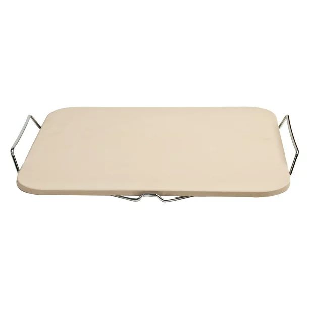 Pizzacraft Rectangle Pizza Stone and Baking Stone with Wire Frame for Oven, Grill or BBQ, PC0002 | Walmart (US)