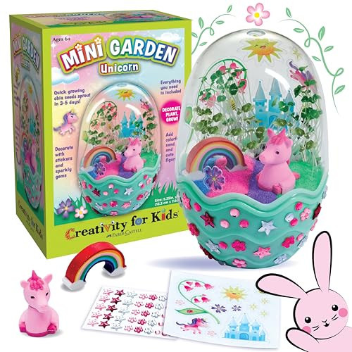Creativity for Kids Mini Garden: Magical Unicorn Terrarium Kit - Unicorn Gifts for Girls, Kids Craft and Toy, Unique Easter Basket Stuffers (Ages 6+) | Amazon (US)