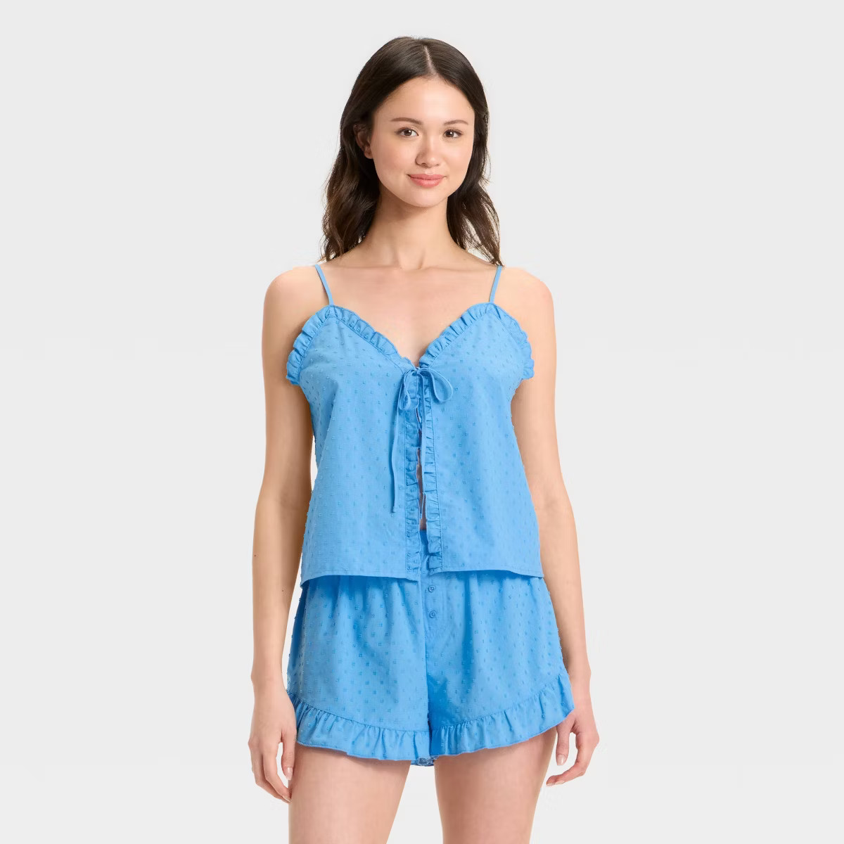 Women's Poplin Polka Dot Tank Top and Shorts Pajama Set - Colsie™ | Target
