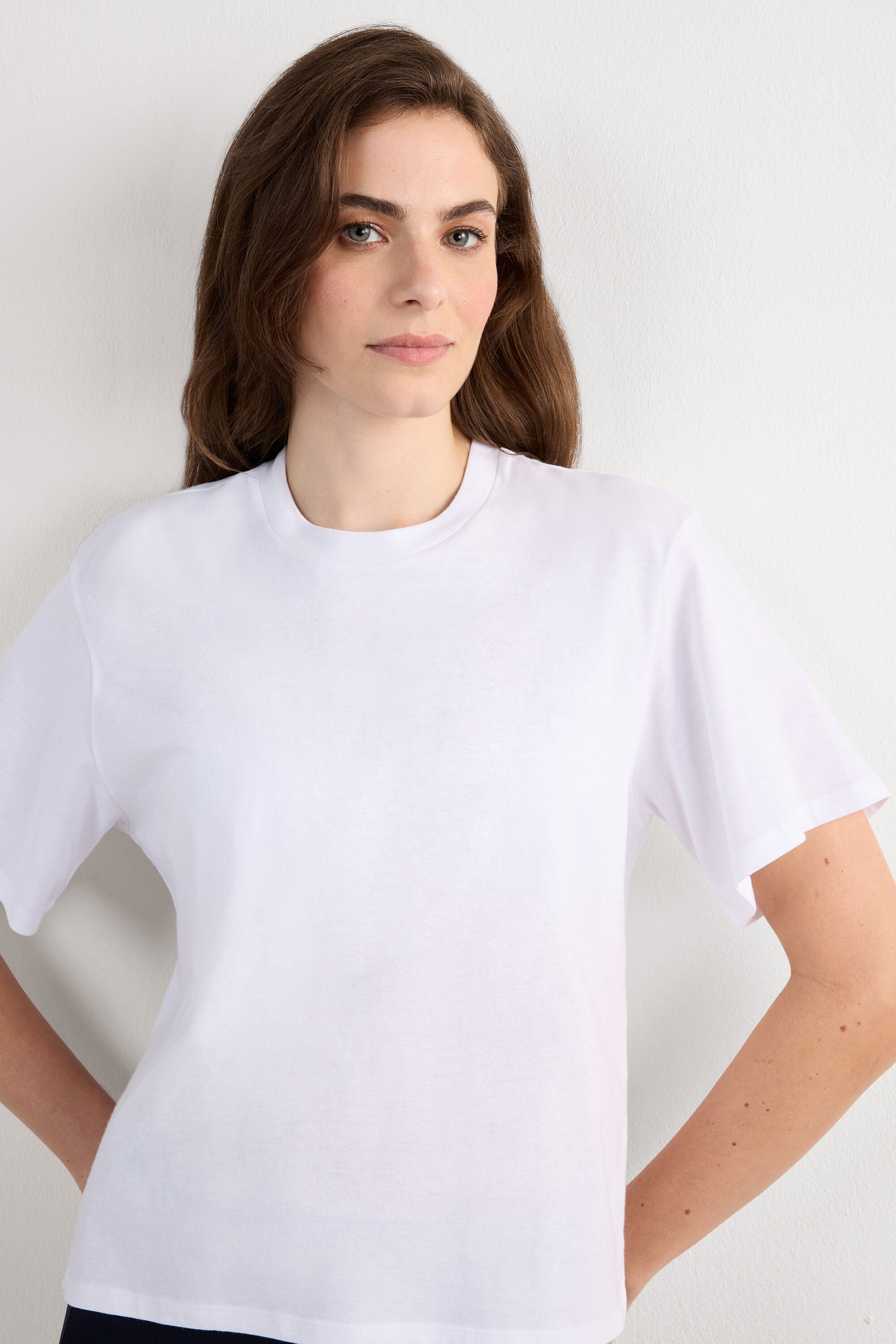 Boxy Fit Short Sleeve Top in Cotton - Intimissimi | Intimissimi (US)